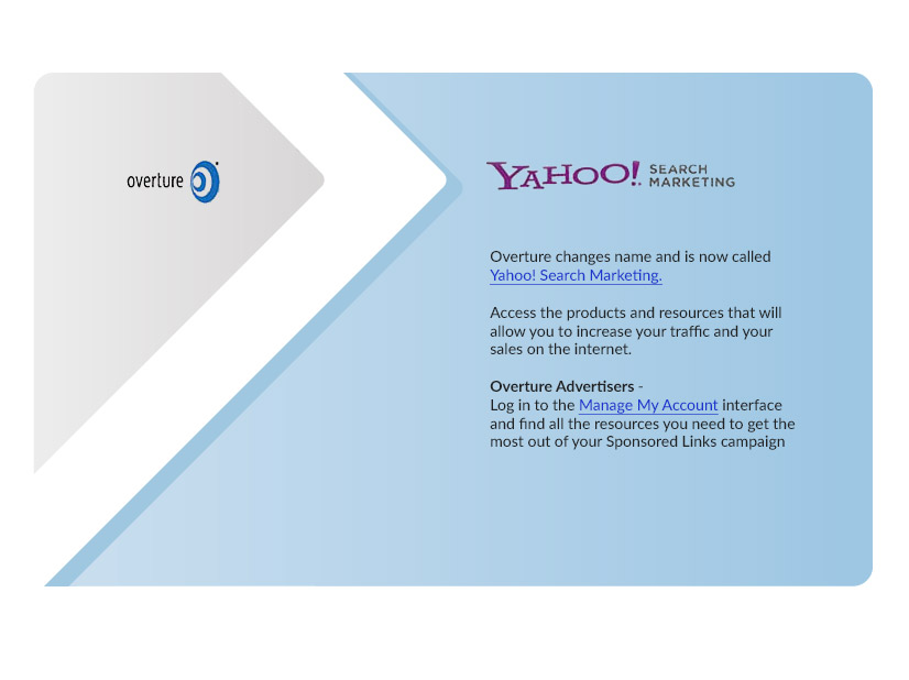 yahoo! search marketing 1 2 3 direct mail campaign