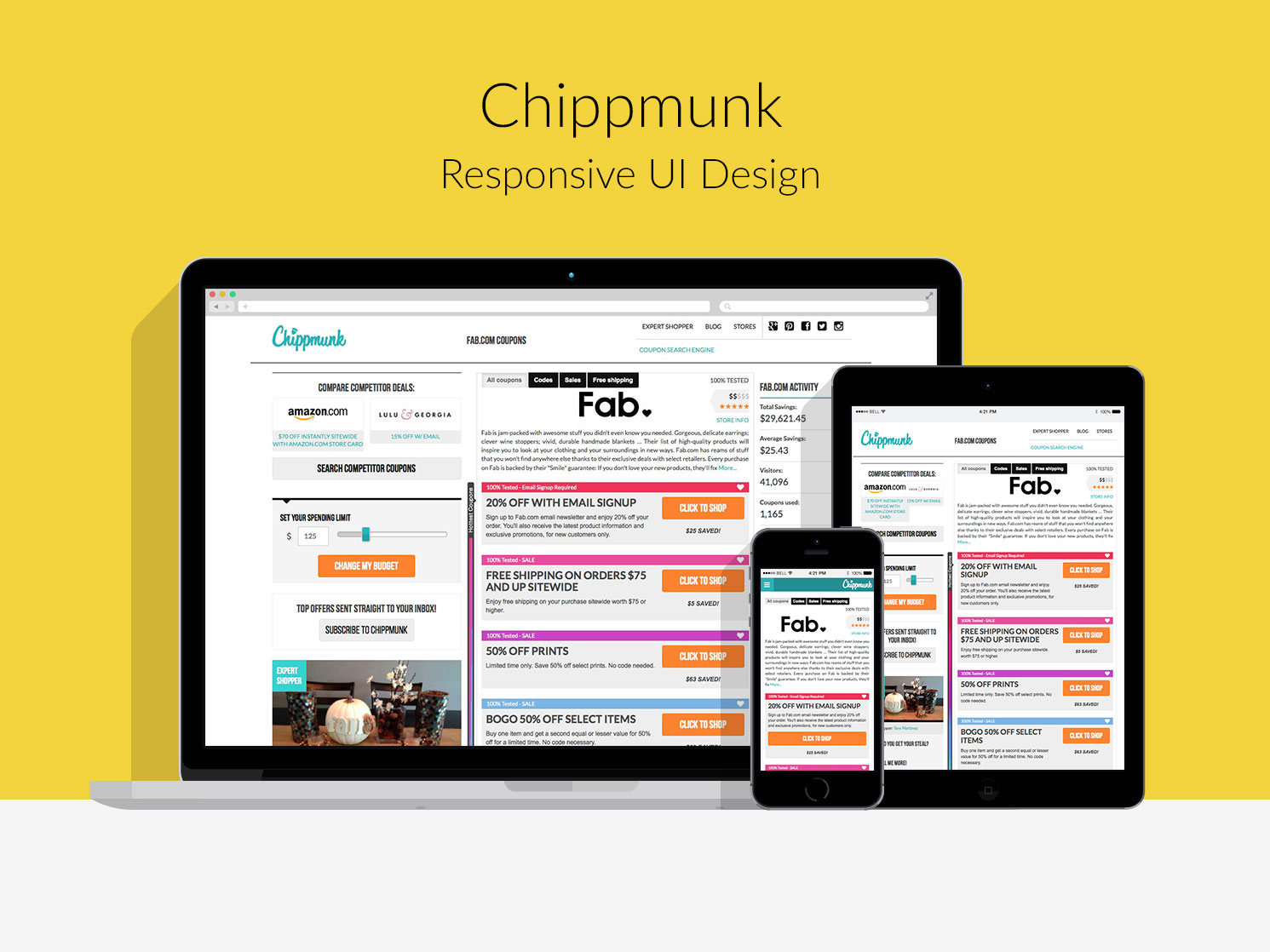 Chippmunk site-wide redesign