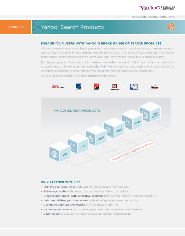 Yahoo! Print Network Marketing Flyer